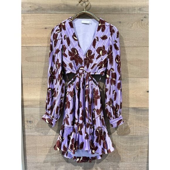 NWOT Jonathan Simkhai Londyn Collage Floral-Print Cutout Mini DRESS size M - Picture 2 of 12